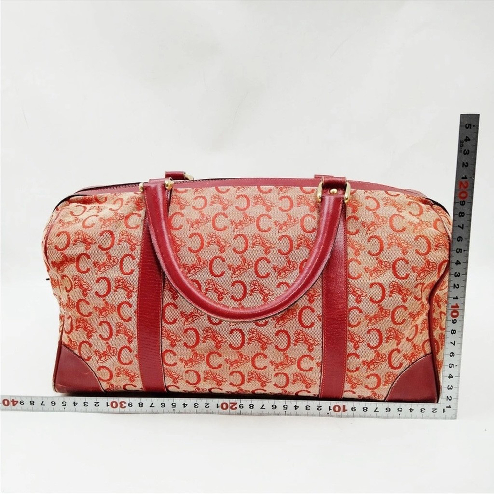 Celine Red Canvas Boston Bag - Rehab Corner Wear - Picture 2 of 16